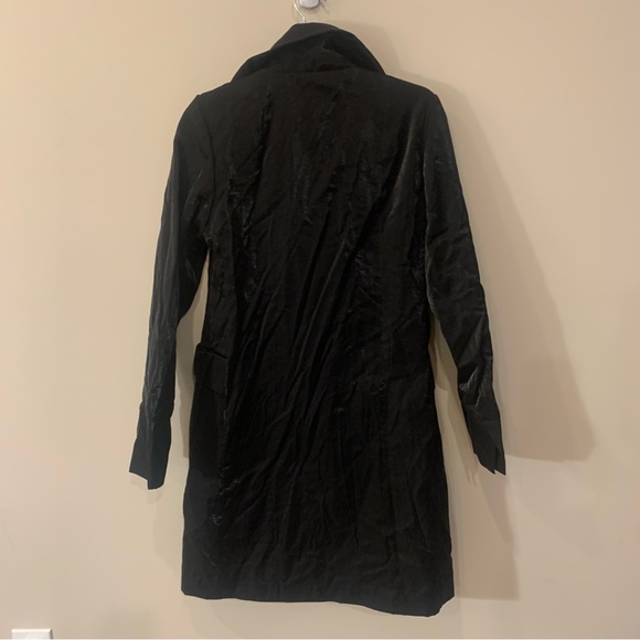 Anthropologie TULLE Double Breasted Button Front Sheen Finish Trench Coat - Picture 9 of 13